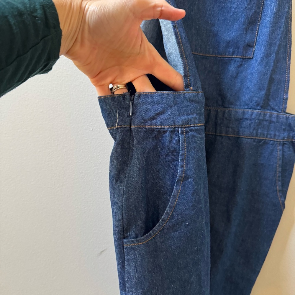NWT Umgee Blue Overall Dress Small - Picture 7 of 13